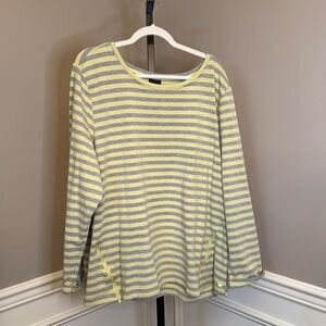 GVS chartreuse and gray striped sweatshirt size 2X